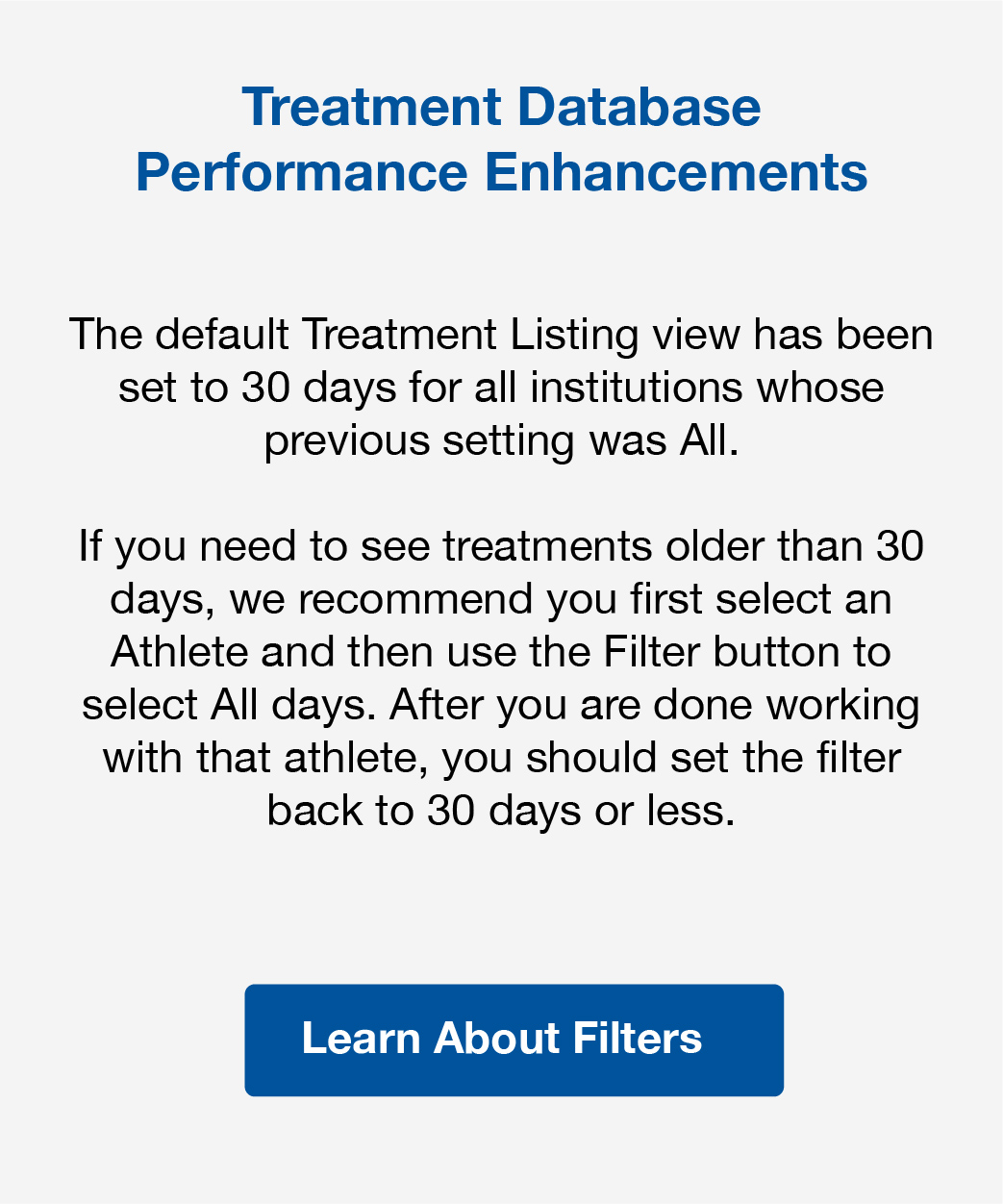 Filters, and the recommended use of 'All Dates'